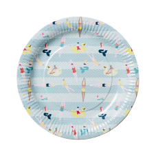 Swim Print Set of 8 Paper Plates By Rice DK